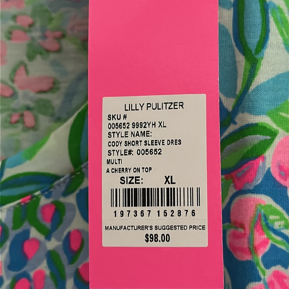 Lilly Pulitzer Pink and Blue Floral Dress - Picture 3 of 3